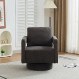 29.13" W Square Swivel Accent Chair, Modern Rotating Arm Chair with Open Back,360 Degree Rotation, W1852P211992