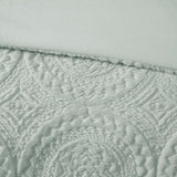 King/Cal King Embroidered Medallion Faux Fur Ultra Plush Comforter Mini Set B03597231
