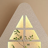 Adjustable 3-Color LED Sandstone Wall Decor with Simulated Green Plants - 3D Art Sculpture, Glass W2700P313032