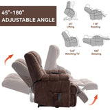 Dual Motor Heat Massage Infinite Position Up to 350 LBS Electric Power Lift Recliners with W3224P288490