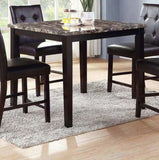 Dining Table Faux Marble Top Birch Veneer MDF Dining Room Furniture 1pc Table B01157354