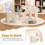 kids furniture set with 1 kids table and 1 chair White 51493923