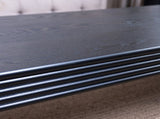 47.6" Modern Black Ribbed Coffee Table Rectangular Low Profile Center Table for Living Room W2729P309446