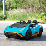 ZNTS 12V Battery Powered Ride On Car for Kids, Licensed Lamborghini, Remote Control Toy Vehicle with W2181P146455