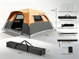 Orange Light-Blocking Outdoor Cabin Tent, Large 9x9ft Interior Windproof Rainfly Tent with Carry Bag 71873593