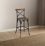 Zaire Antique Black & Antique Oak Finish Bar Chair B2726P292484