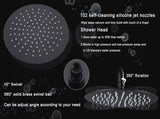 Shower System Shower Faucet Combo Set Wall Mounted with 10" Rainfall Shower Head and handheld shower T3177P269094