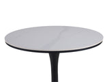 23.62"BLACK AND WHITE Tulip Table Mid-century Dining Table for 2-4 people With Round cremic Table W234P540494