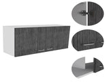 Napoles Wall Cabinet, Two Shelves, Double Door -White / Smokey Oak B20092043