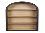 4-Tier Black Arched Bookshelf, 43" Tall Arched Bookcase with Storage Shelves W3123P333683