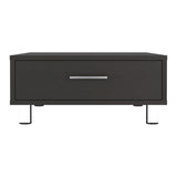 ZNTS Beijing Coffee Table, One Drawer, Four Legs -Black B20091896