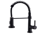 Commercial Black Kitchen with Pull Down Sprayer, Single Handle Single Lever Kitchen Sink W1932P172279