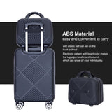 ZNTS 2Piece Luggage Sets ABS Lightweight Suitcase , Spinner Wheels, BLACK W284P149261