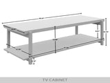 Rustic Metal TV Console for TVs up to 48", Light Grey 30760772