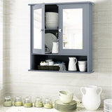 Gray bathroom cabinet with mirror 41387584