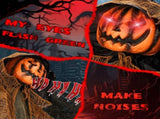 5.8ft Halloween Decorations Outdoor Life Size Animatronics Pumpkin Ghost, Sound-Actived Party Decor 25885340
