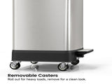 Brushed Nickel 17 Gallons Pedal Trash Can with Soft Close Lid, Removable Inner Bucket & Detachable 16744365
