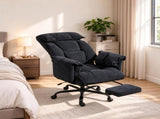 High Back Reclining Office Chair with Footrest, High Resilience Foam Seat, Rolling Wheels Desk Chair 83806938