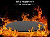 36" Inch Round Tempered Glass Table Top black Glass 1/2" Inch Thick Beveled Polished Edge W241P248361