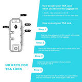 3 Piece Luggage Sets ABS Lightweight Suitcase with Two Hooks, Spinner Wheels, TSA Lock, W284102007