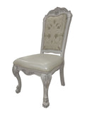 Dresden Synthetic Leather, Fabric & Bone White Finish Side Chair B2726P288756