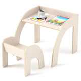 kids furniture set with 1 kids table and 1 chair White 51493923