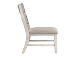 Modern Farmhouse Dining Side Chairs Set of 2 Antique White Finish Upholstered Seat Back Wooden B011P416553