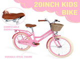 Multiple Colors,Girls Bike with Basket for 7-10 Years Old Kids,20 inch wheel ,No Training Wheels W1019P171907