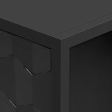 U_STYLE Luxurious Four-Door Sideboard with Honeycomb Patterned Doors, Offering Ample Storage for N711P187044B