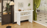 ZNTS TREXM Elegant Minimalist Console Table with Rounded Edges and Sturdy Shelf Design for Entryway, N715P195554K