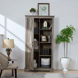 Tall Storage Cabinet Barn Door Storage Country Wood Rustic Farmhouse Pantry Cupboard Barn Door W2275P149117