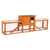 ZNTS Large three box rabbit cage,for Indoor and Outdoor Use, orange W2181P163957