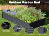 8x4x1.5 ft Galvanized Raised Garden Bed, Outdoor Planter Garden Boxes Large Metal Planter Box for W1859P197984