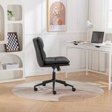 ZNTS Bizerte Adjustable Swivel Criss-Cross Chair, Wide Seat/ Office Chair /Vanity Chair, Black T2574P181617