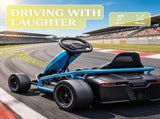 Blue 24V High-Speed Electric Drift Go Kart Kids Ride-On Racing Vehicle with 2 Speeds for 8-12 Years 15585713