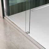 Bypass shower door, sliding door, with 5/16" tempered glass and Brushed Nickel finish 6074 W2122P179445