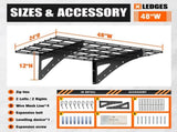 24*48 Inch Wall Mounted Wall Shelf for Garage Heavy Duty Wall Shelf, Supermarket Storage Shelf, 61869579