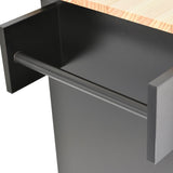 Rolling Mobile Kitchen Island with Solid Wood Top Locking Wheels,52.7 Inch Width,Storage Cabinet 84278020
