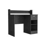 ZNTS Computer Desk with Top Open Shelf, 1-Drawer and 2-Storage Shelves, Smokey Oak B097133208