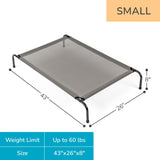 ZNTS 43"D x 26"W x 8"H Dog Bed Gray 36552704