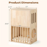 2-tier Wooden Cat Condo with Cushions 55000630