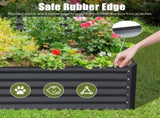 8x4x1.5 ft Galvanized Raised Garden Bed, Outdoor Planter Garden Boxes Large Metal Planter Box for W1859P197984