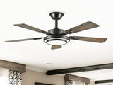 42" 5PCS Plywood Blades Ceiling Fan with LED Light 3000-6500K Dimmable,Quiet DC Motor Ceiling Fans 6 W3596P462052