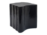 2-in-1 Irregular MGO End Table, Split Design, Small Space Friendly,Indoor Outdoor Use,Black Color N770P284171B