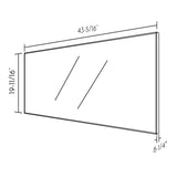 Matt Aluminum Framed Bathroom Mirror 19.5' X 43.5' B2702P227055