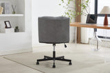 ZNTS Armless Desk Chairs with Wheels Office Chair Vanity Chair with Technical Cloth Adjustable Swivel W2725P207702