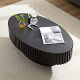 Modern Handcraft Drum Table Length 43.7 inch Ellipse Table for Living Room,Oval Small W2582P188738