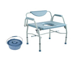 Heavy-Duty Commode Chair, 1000 lb Capacity Bedside Commode with Drop-Down Arms, 5-Level Adjustable 39616167