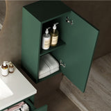 JOVI 14" Wall-Mounted Floating Bathroom Vanity Side Cabinet with a Door and a Shelf, W2615P227356
