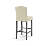 Barstools Set of 2, Counter Height Upholstered Bar Stools for Kitchen Island, Beige Rubberwood Legs N779P254675P
